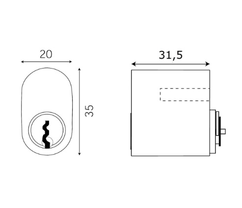 Hovedbilde 5537C Dobbel ESP 508/6 Låsesylinder 