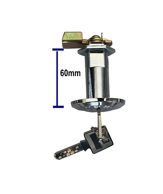 Hovedbilde LS-621-60 Låsesylinder Brannskap 60mm Medbringer L